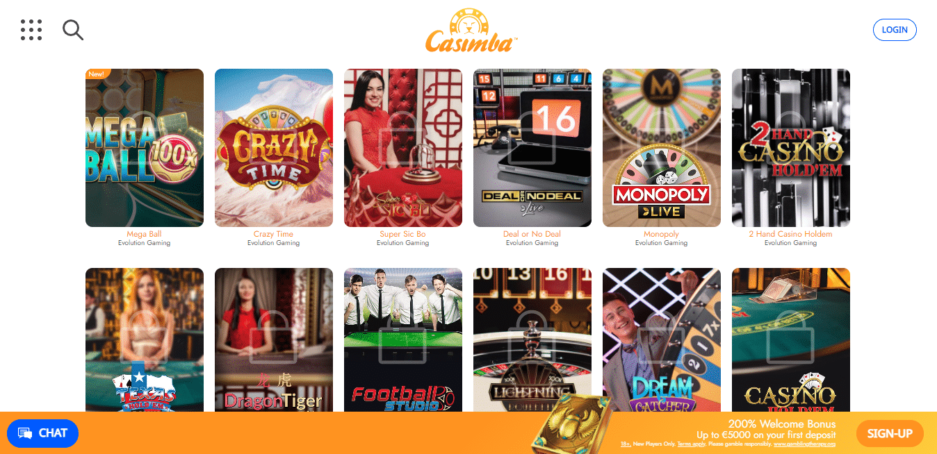 Casimba Live Casino