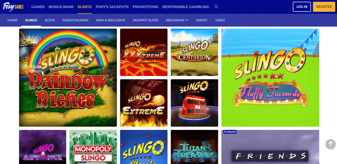 Foxy Games Slingo Selection