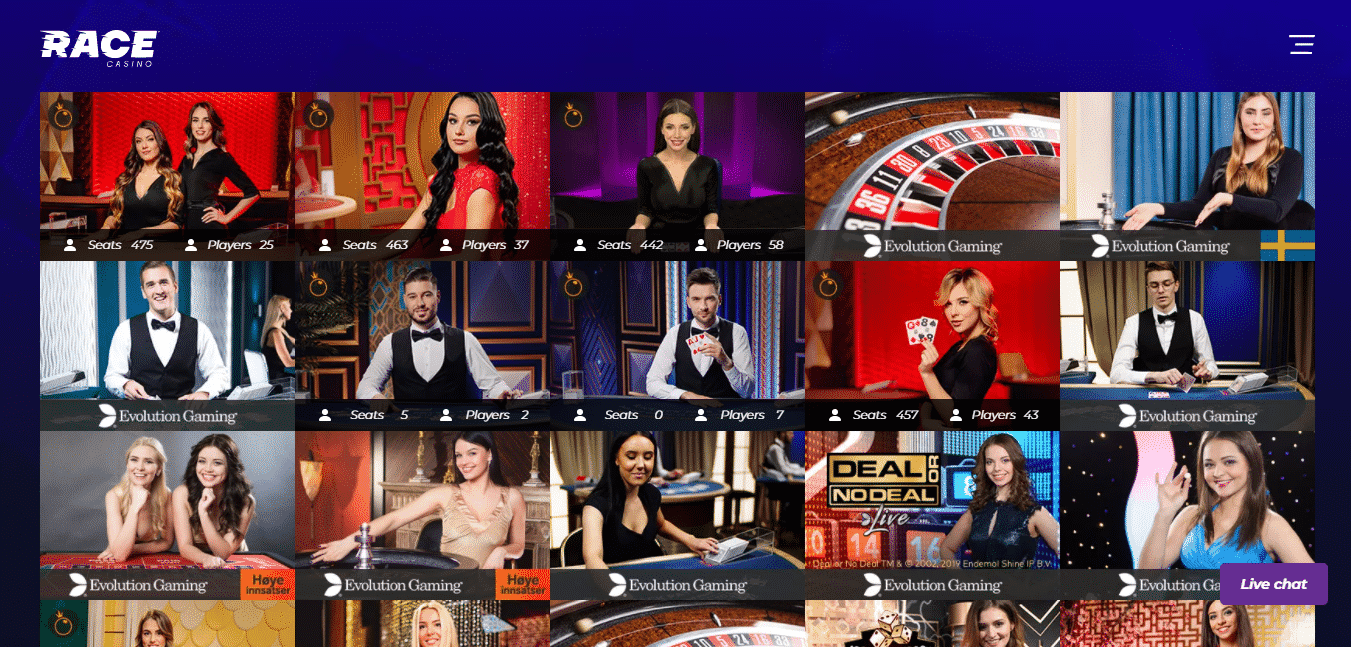 Race Casino Live Casino