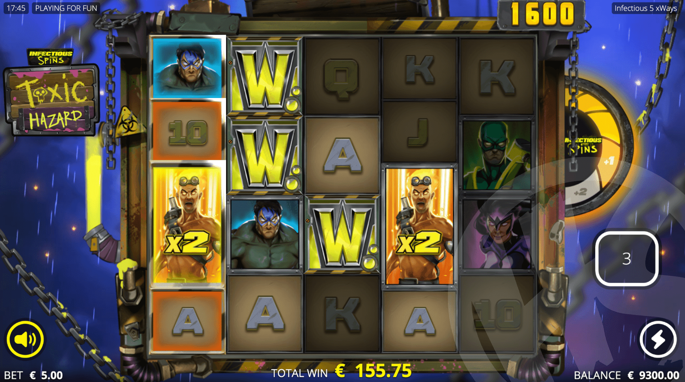 Infectious 5 xWays Toxic Hazard Free Spins