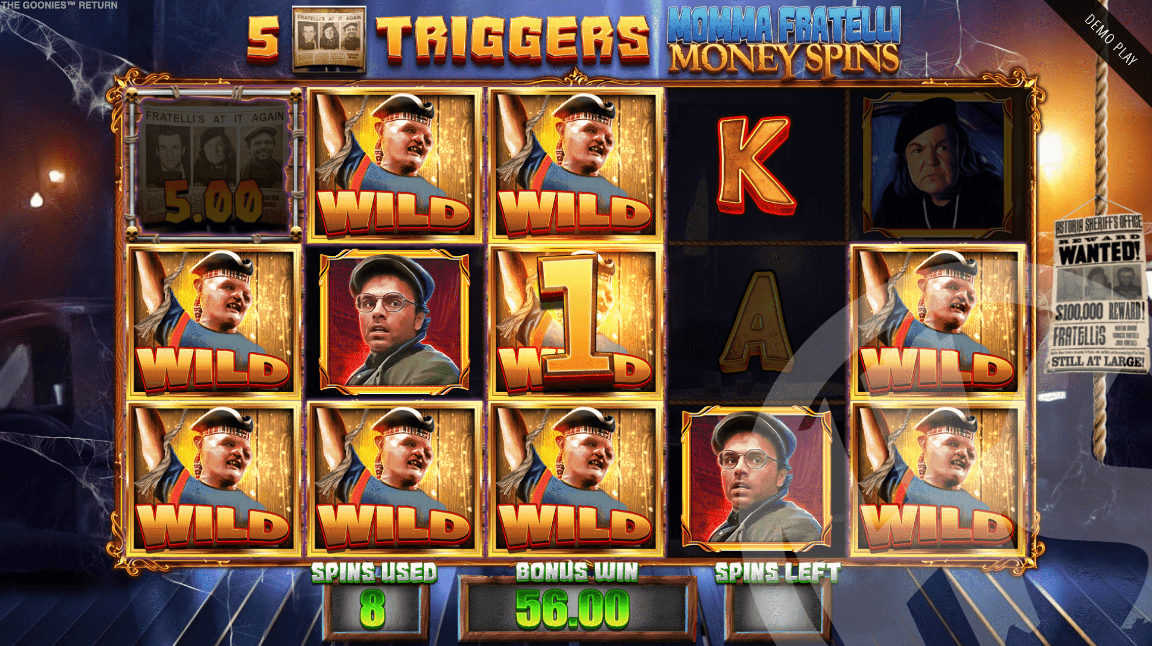 The Goonies Return Fratelli Free Spins