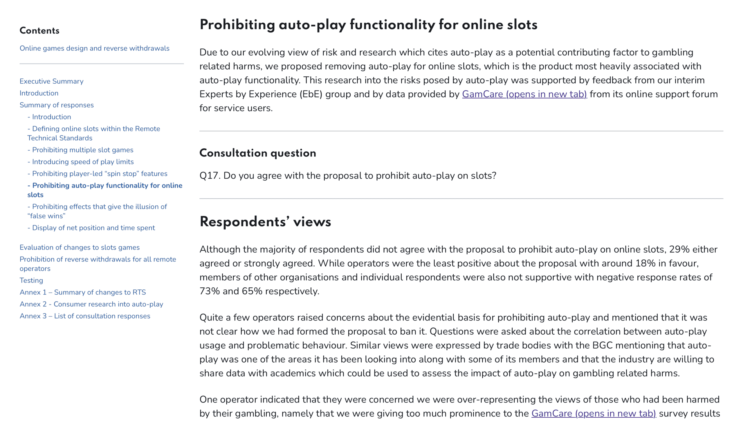 UKGC Consultation Responses