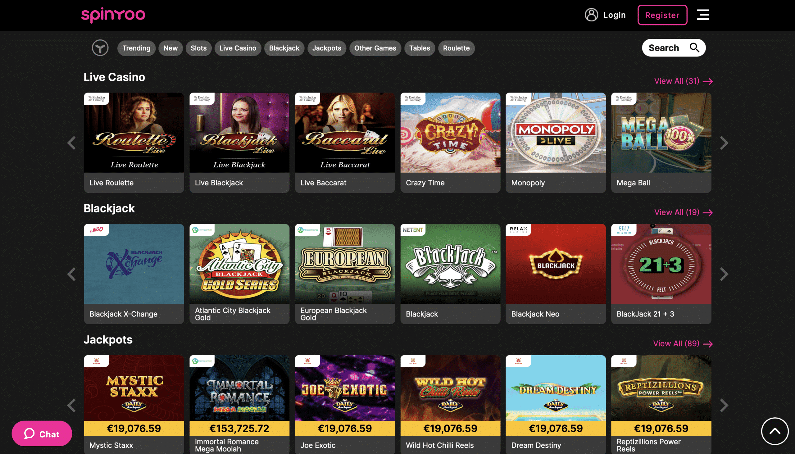 SpinYoo Live Casino