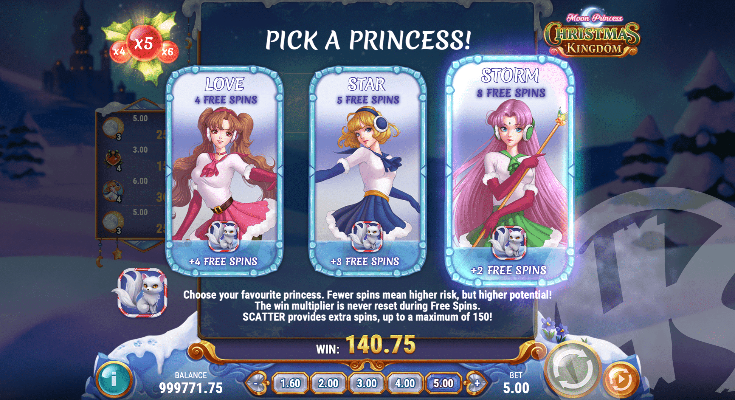 Pick a Princess for Free Spins