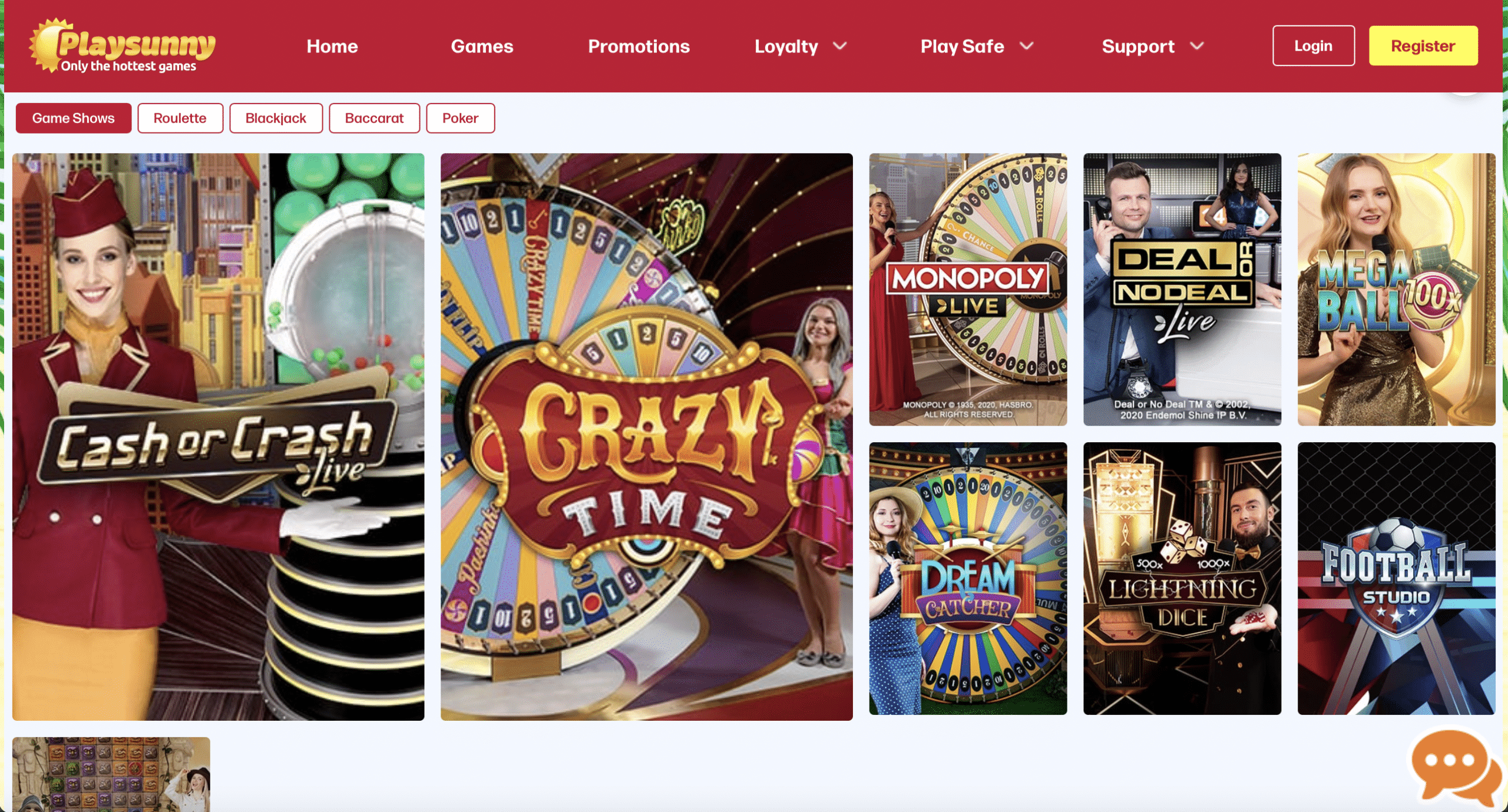 PlaySunny Live Casino