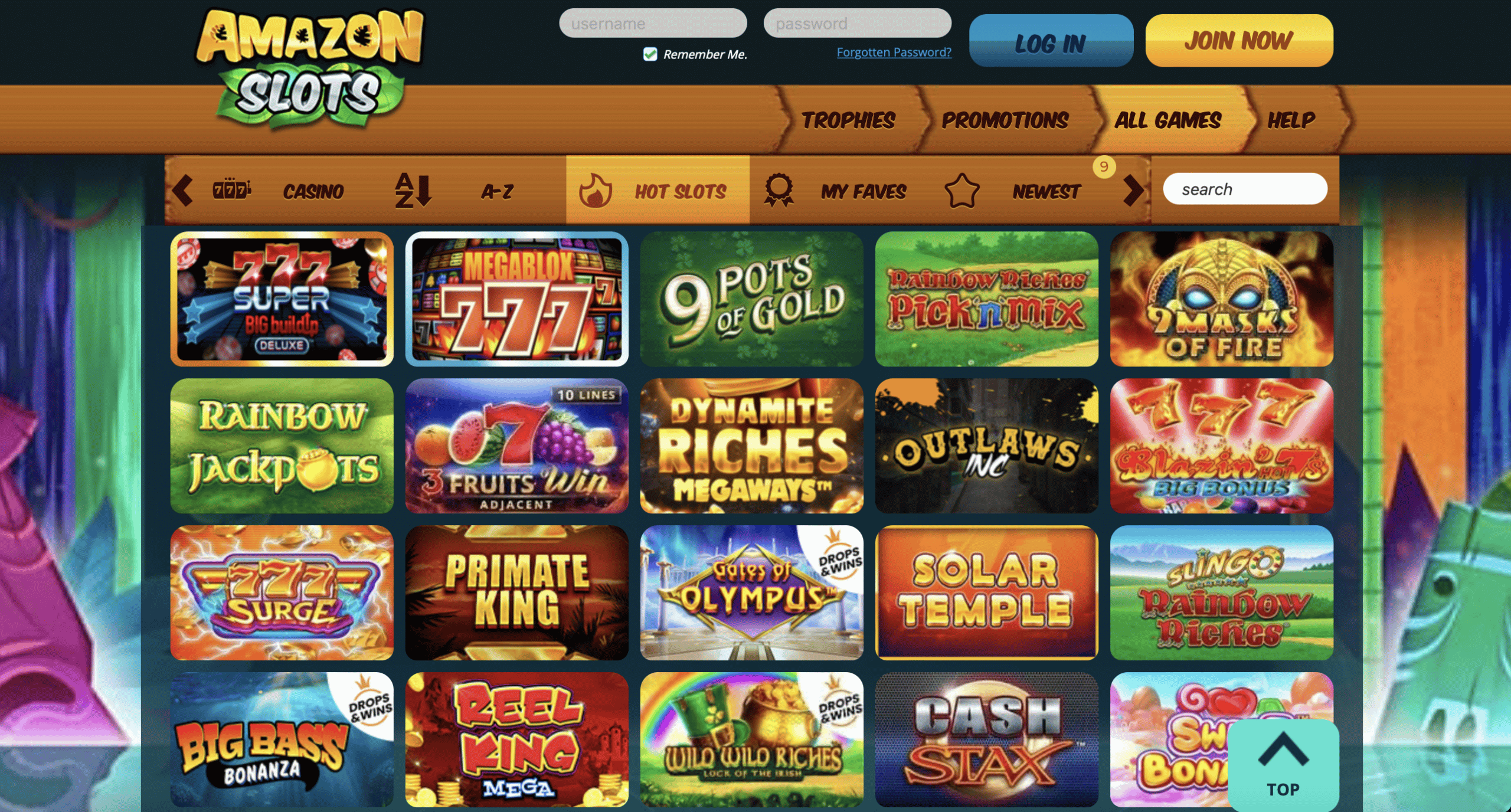 Amazon Slots Game Selection