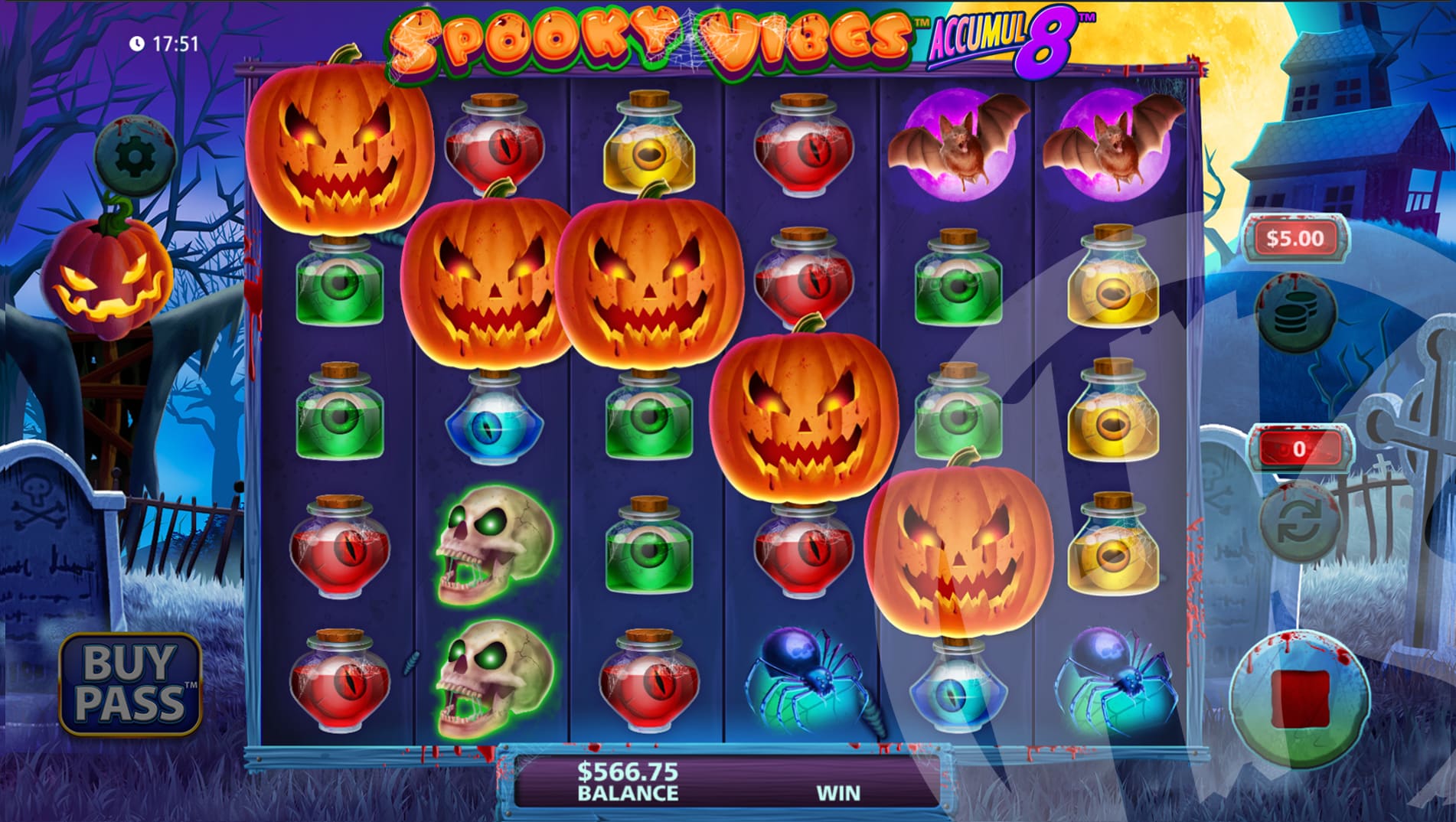 Land 3 or More Pumpkins to Trigger Free Spins