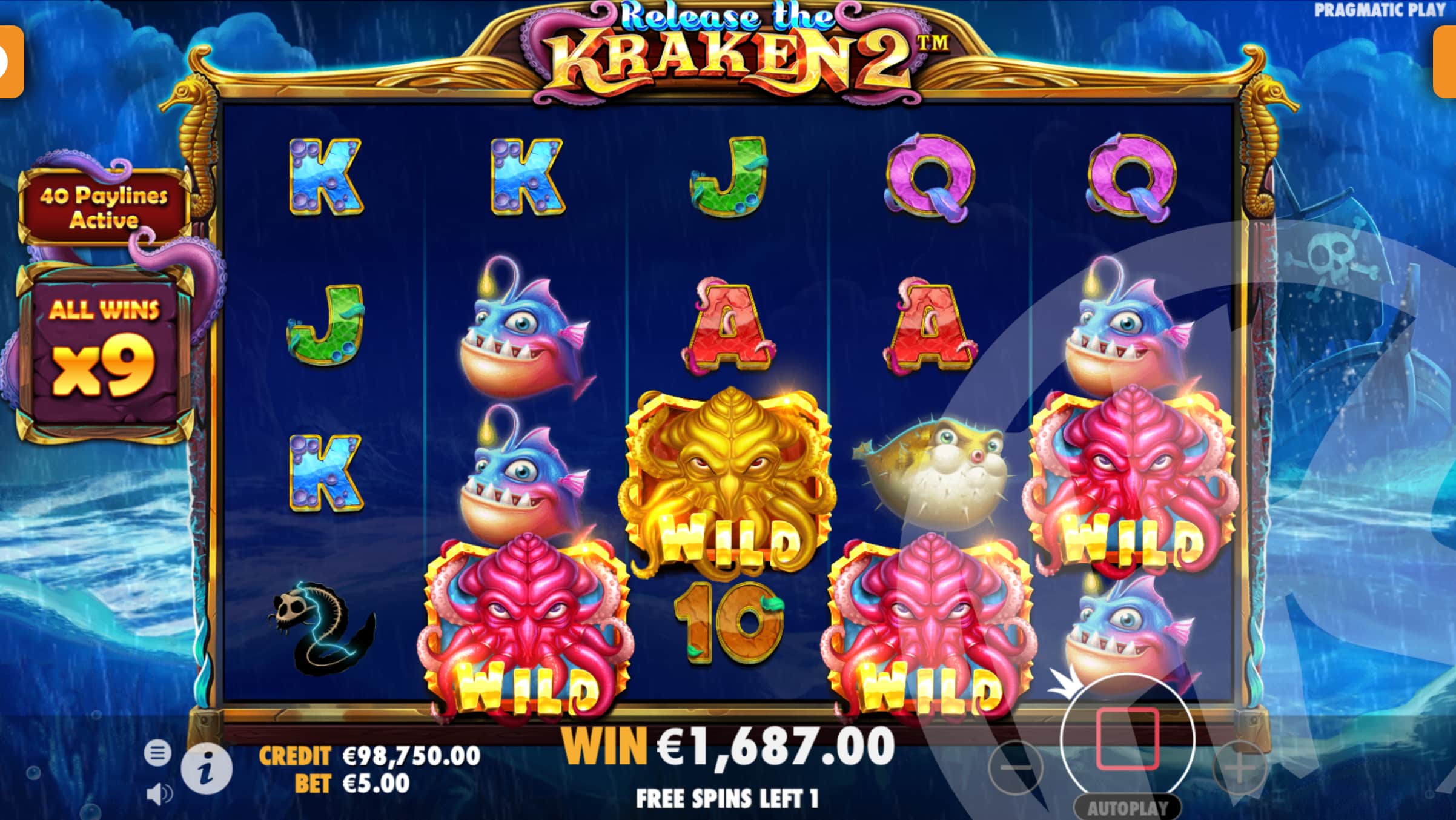 Release the Kraken 2 Free Spins