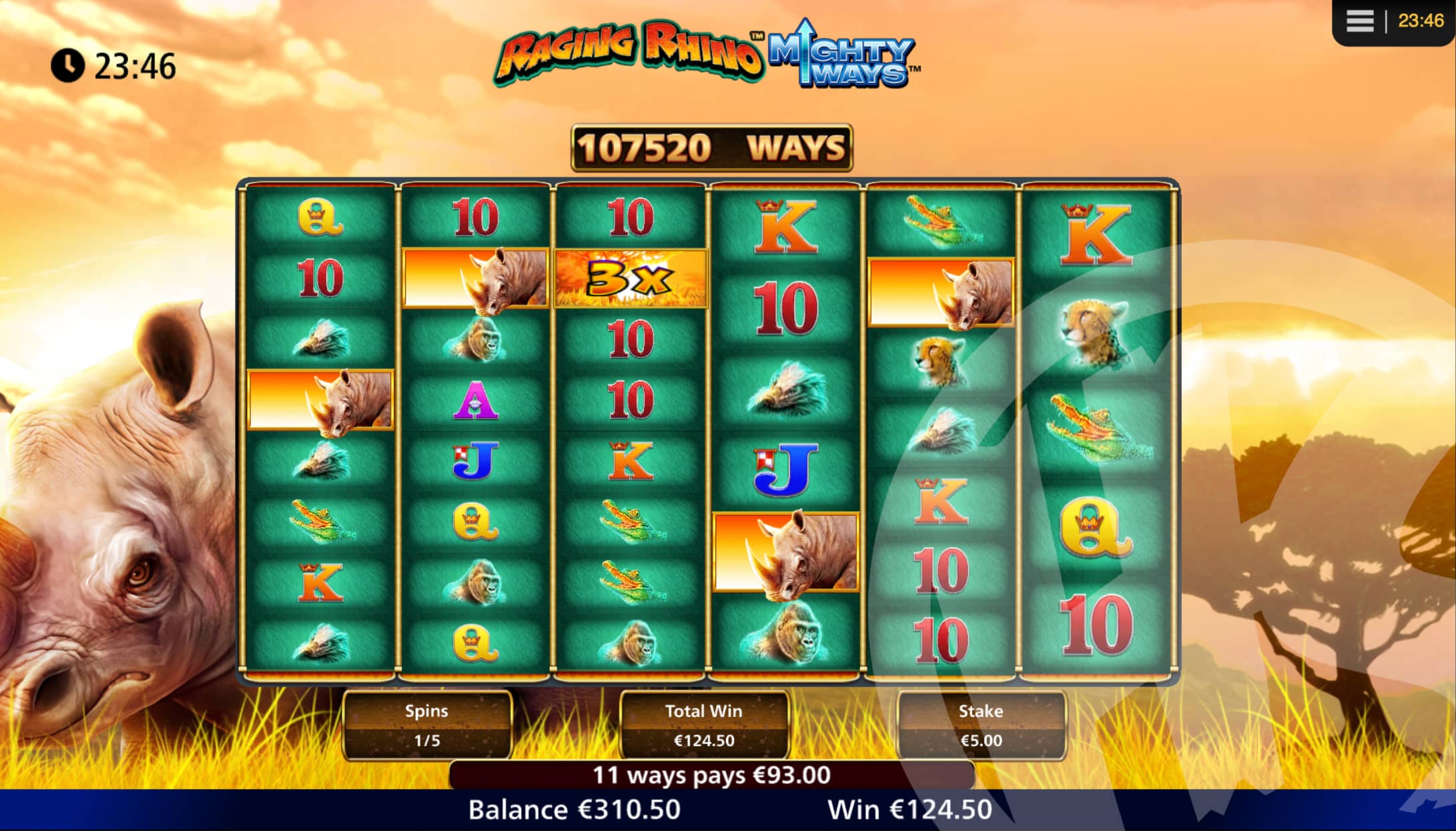 Raging Rhino Mighty Ways Bonus