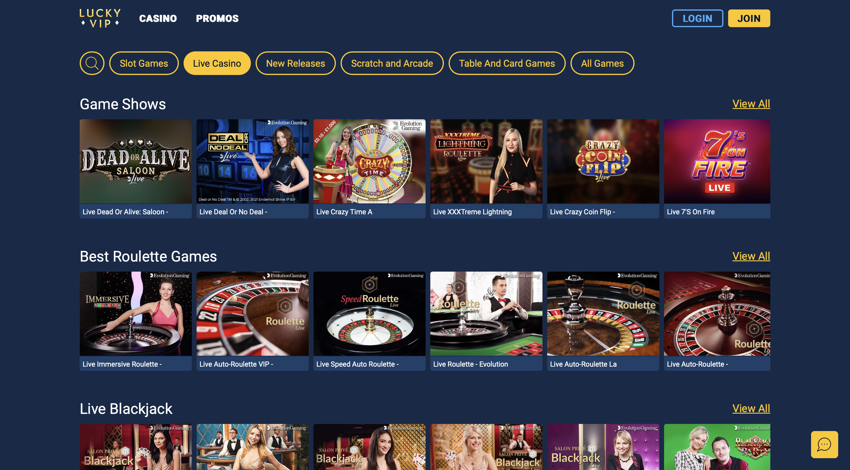 Lucky VIP Live Casino