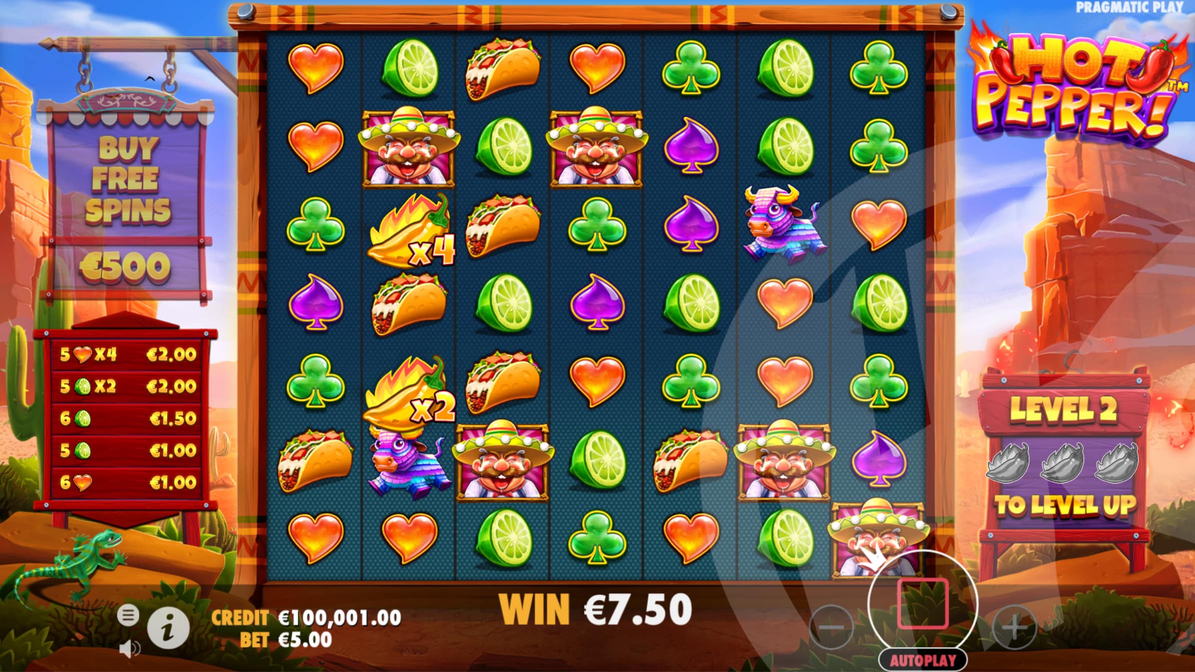 Hot Pepper Random Wild Multiplier Feature