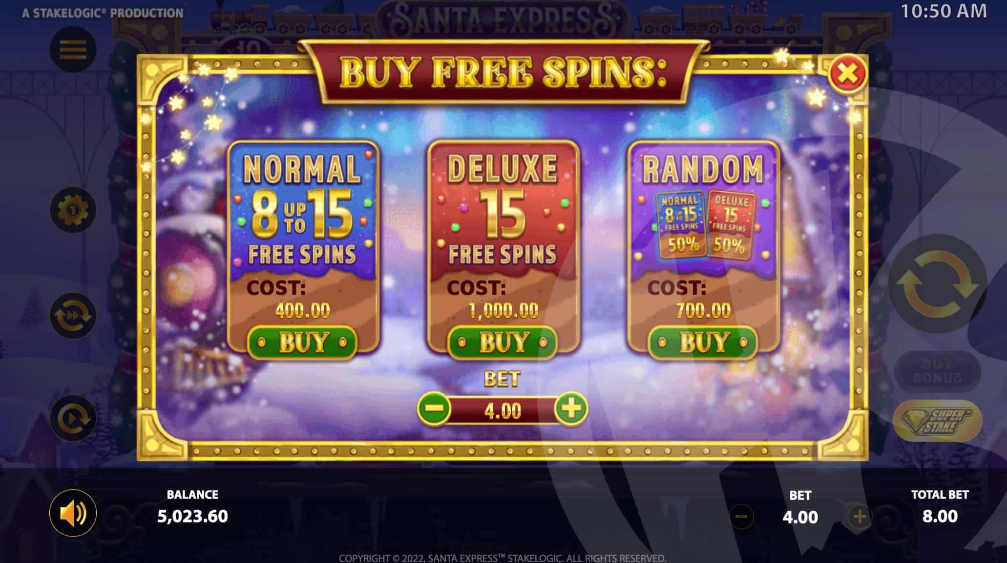 Santa Express Buy Free Spins Options