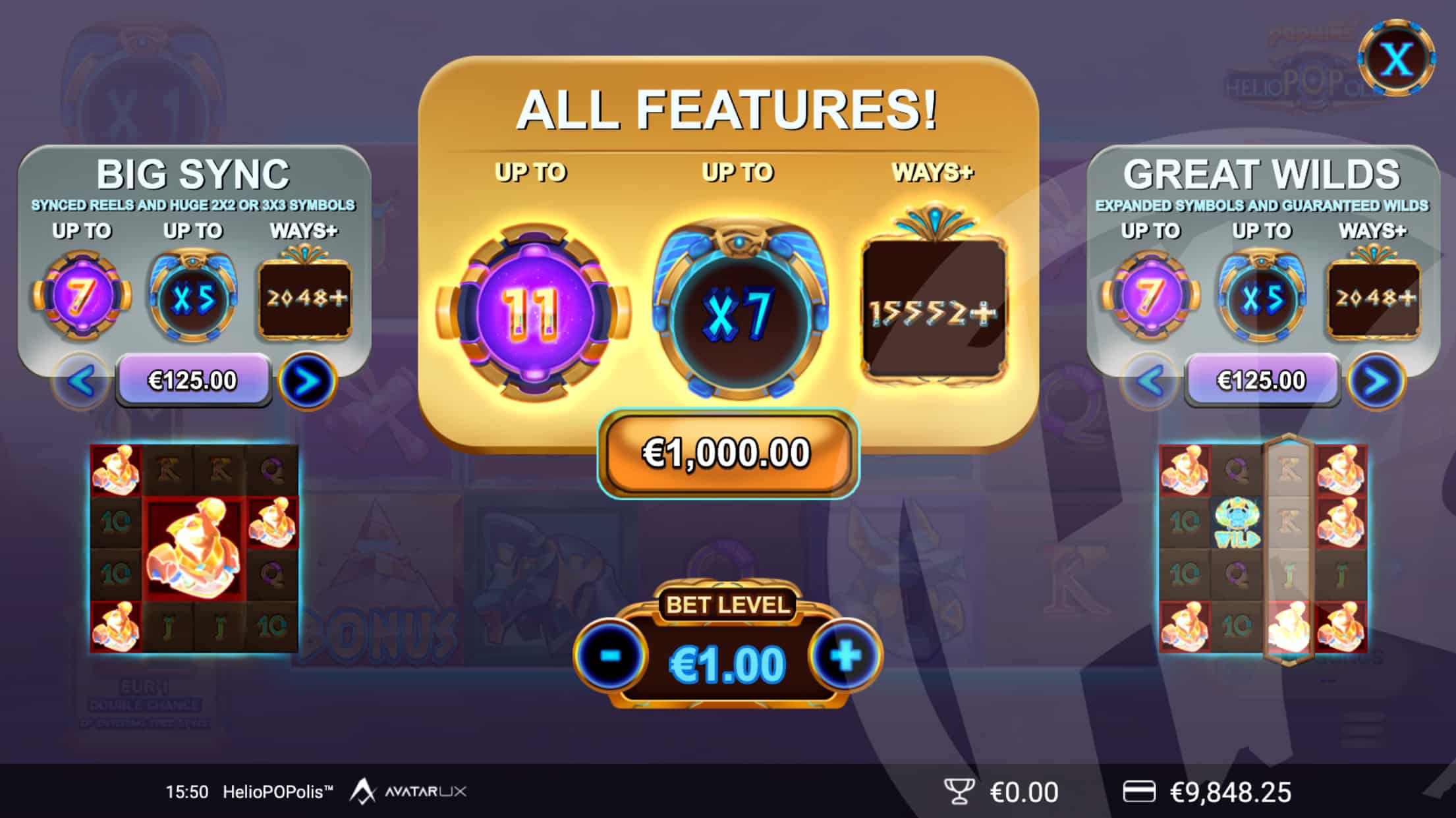 HelioPOPolis Buy Bonus Options