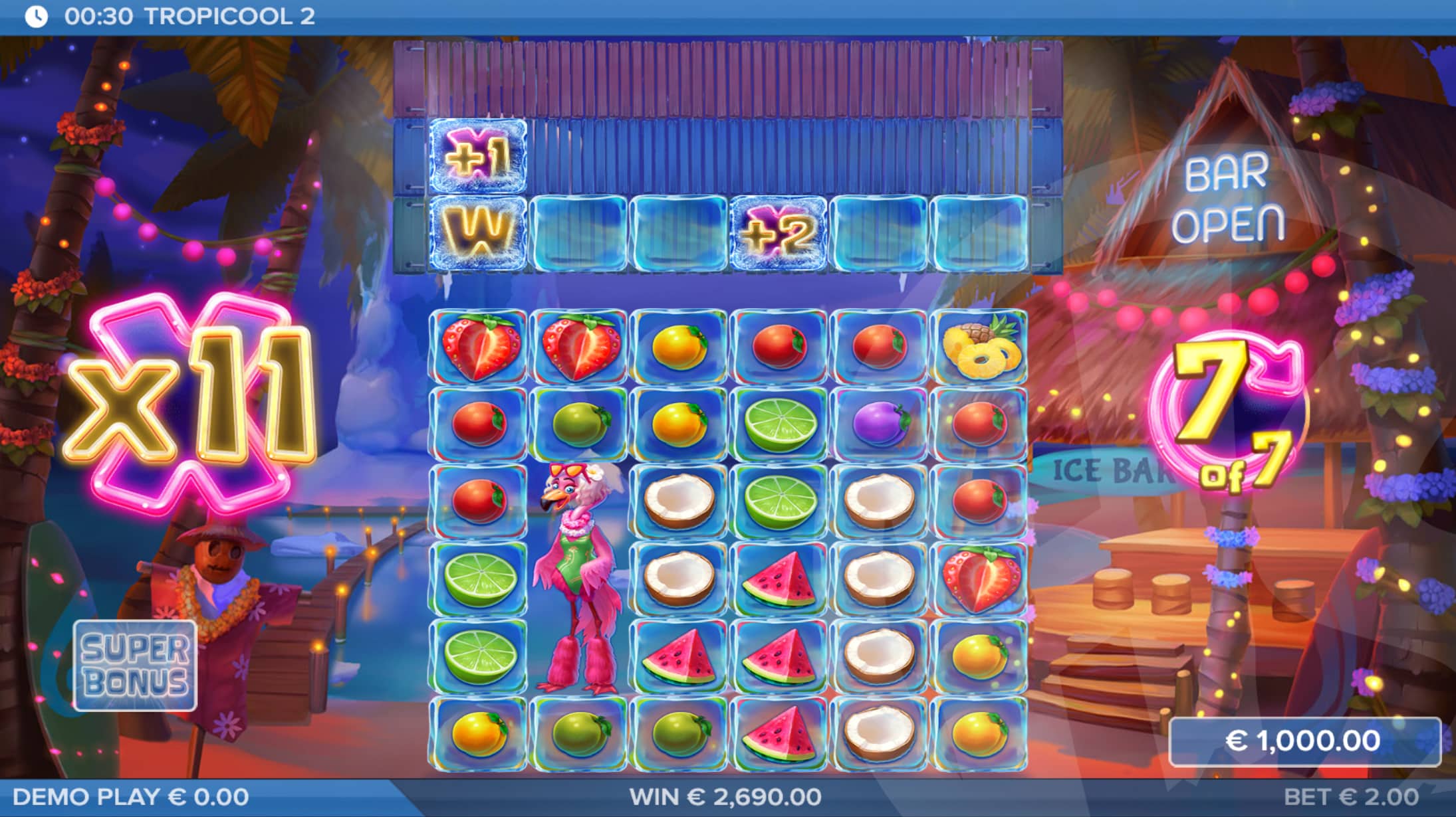 Tropicool 2 Super Bonus Game