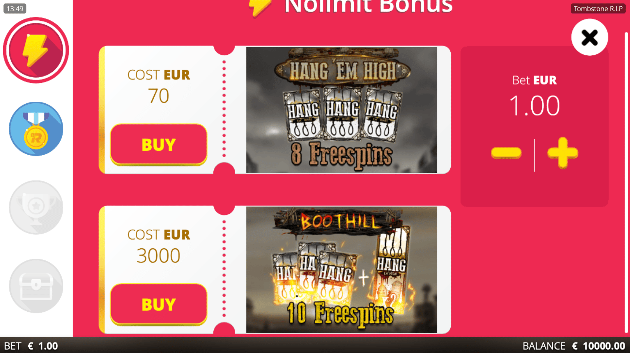 Tombstone RIP, by Nolimit City, Offers Players 2 Bonus Buy Options - 70x Bet and 3,000x Bet in Cost