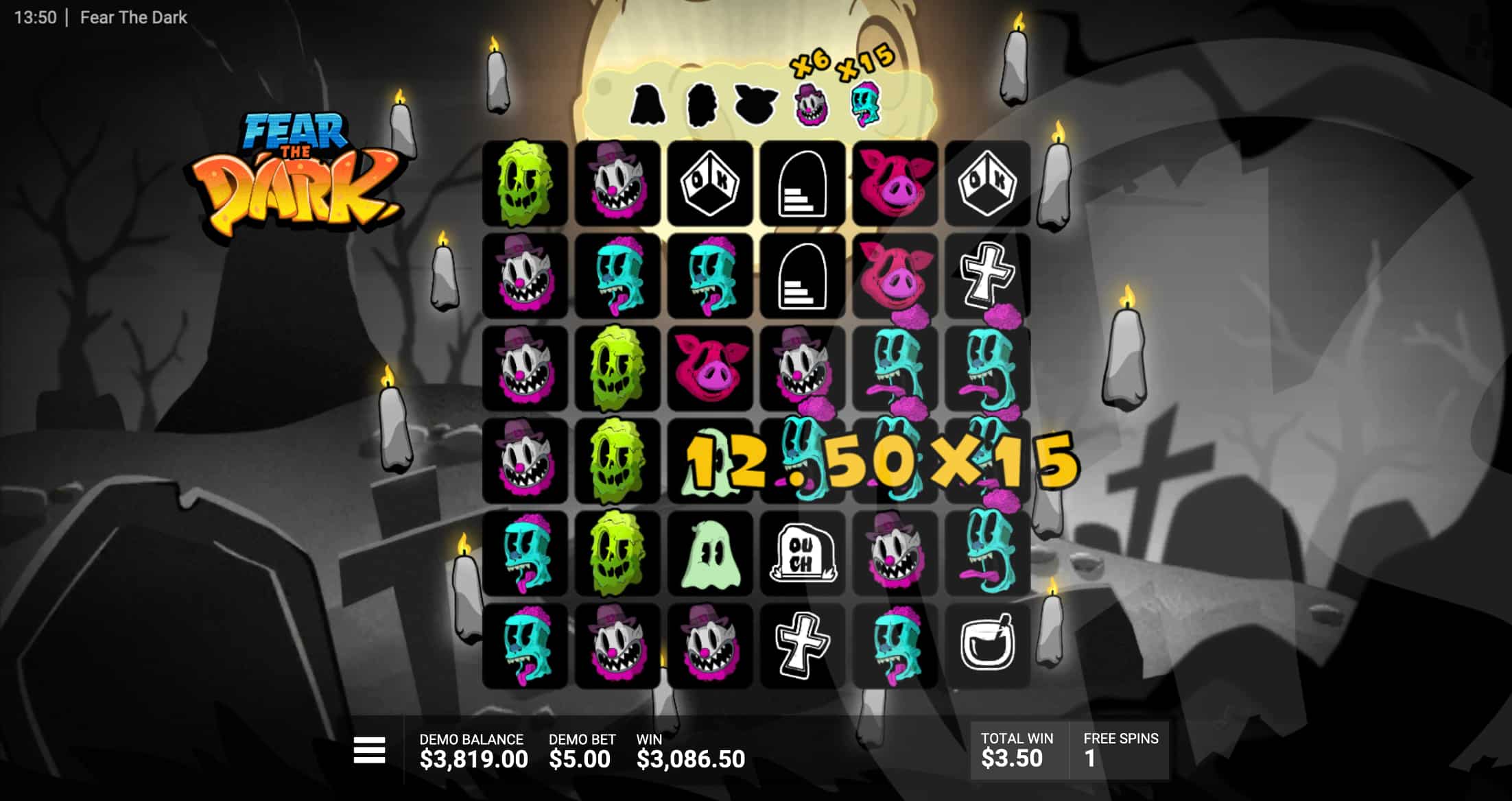 Alone in the Dark - 10 Free Spins Feature (3 Scatter Symbols)