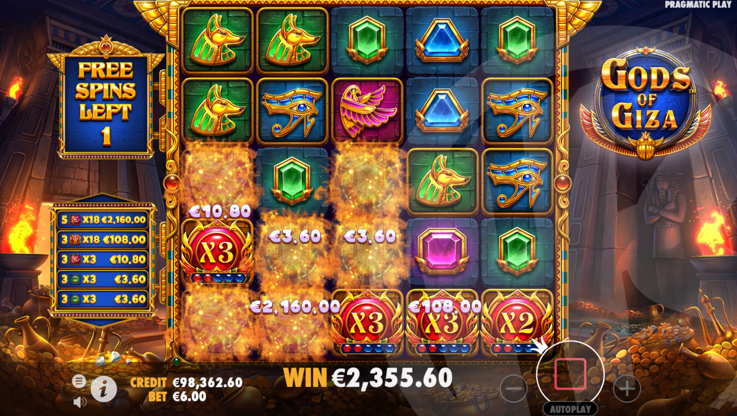 Gods of Giza Free Spins