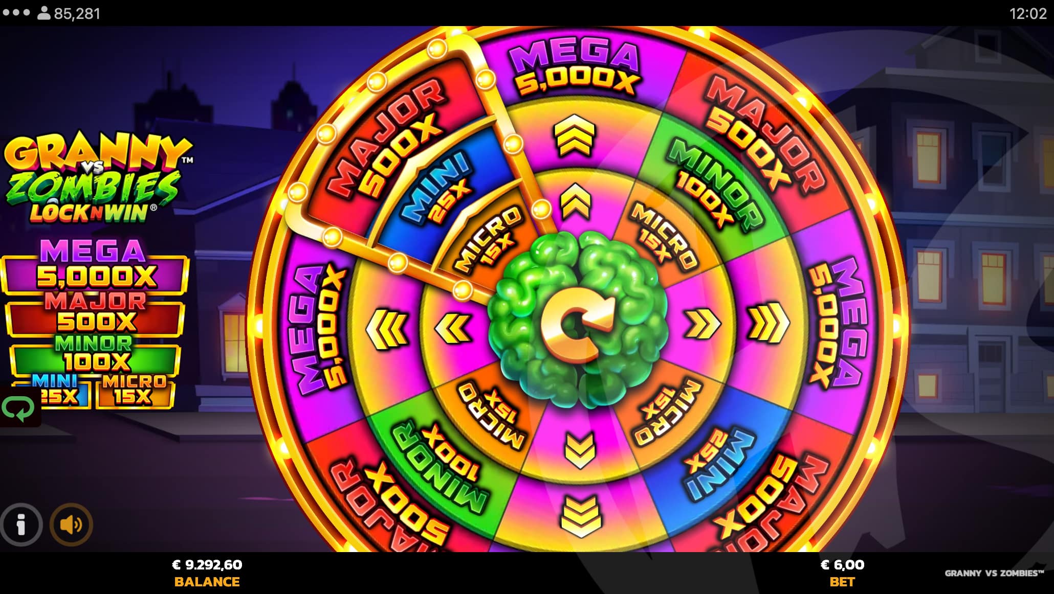 Granny Vs Zombies Jackpot Wheel