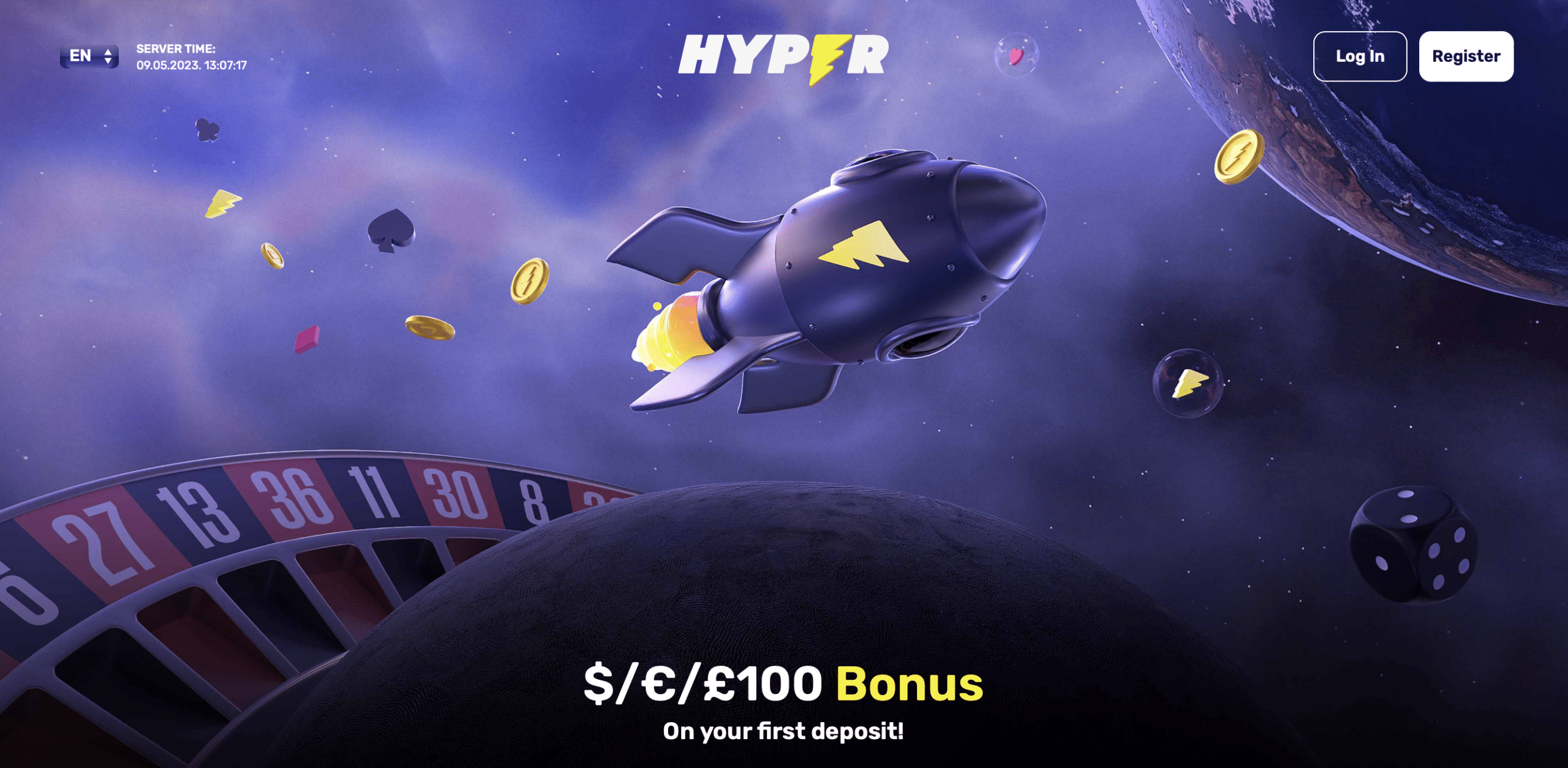 Hyper Casino Homepage