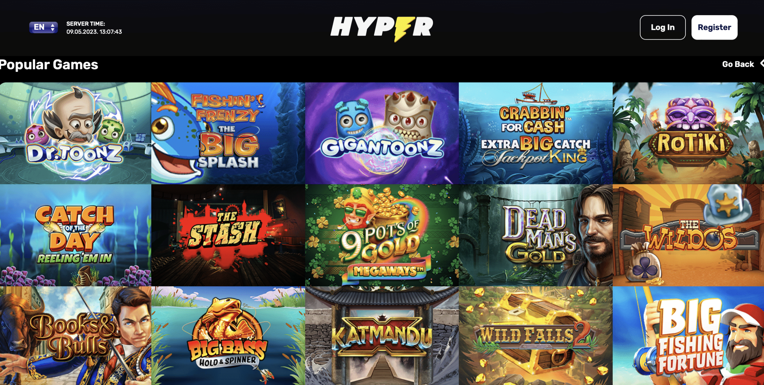 Hyper Casino Game Selection