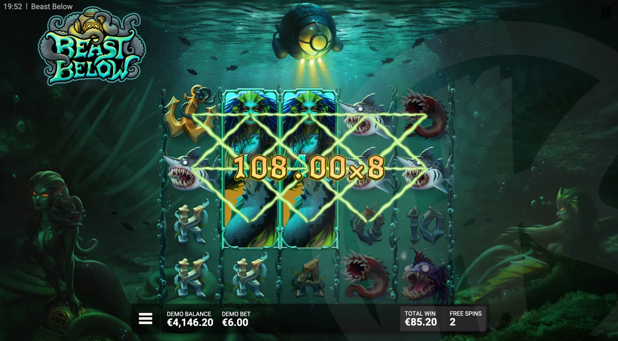 Beast Below The Sirens' Call Bonus Game