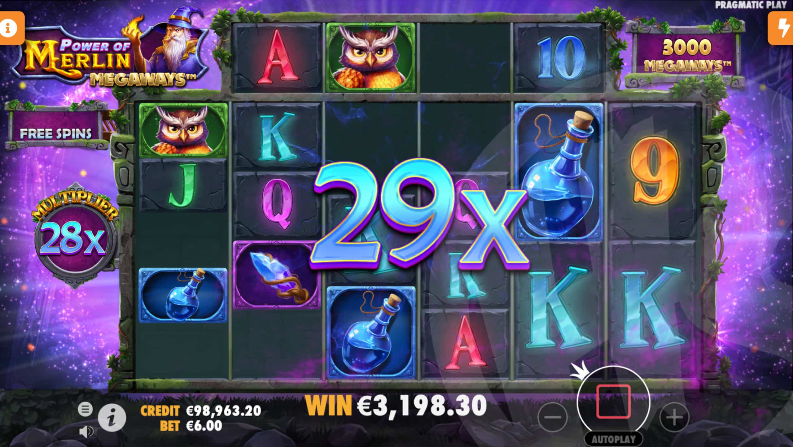 Power of Merlin Megaways Free Spins