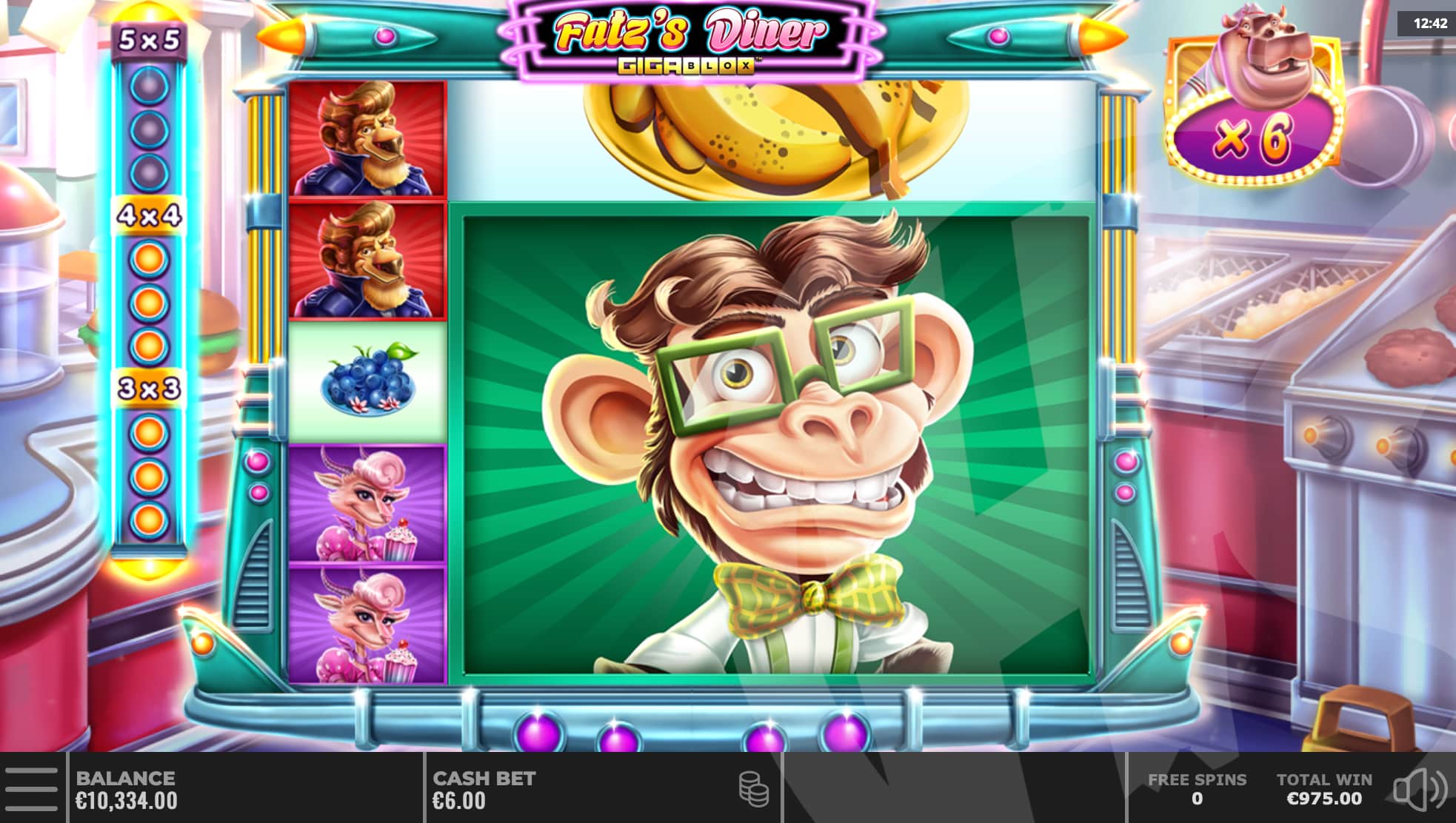 Fatz's Diner Gigablox Free Spins