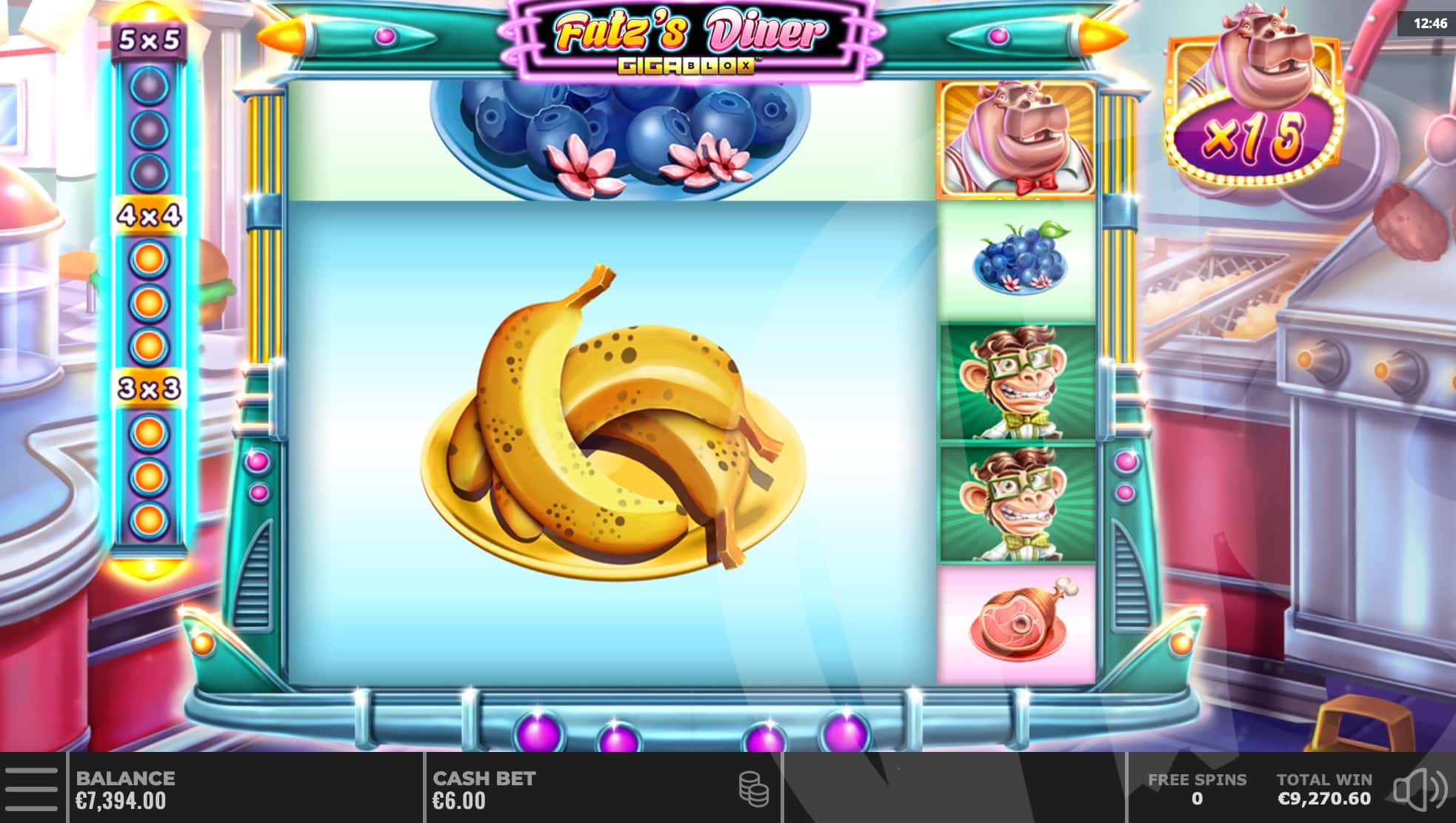 Fatz's Diner Gigablox Super Free Spins