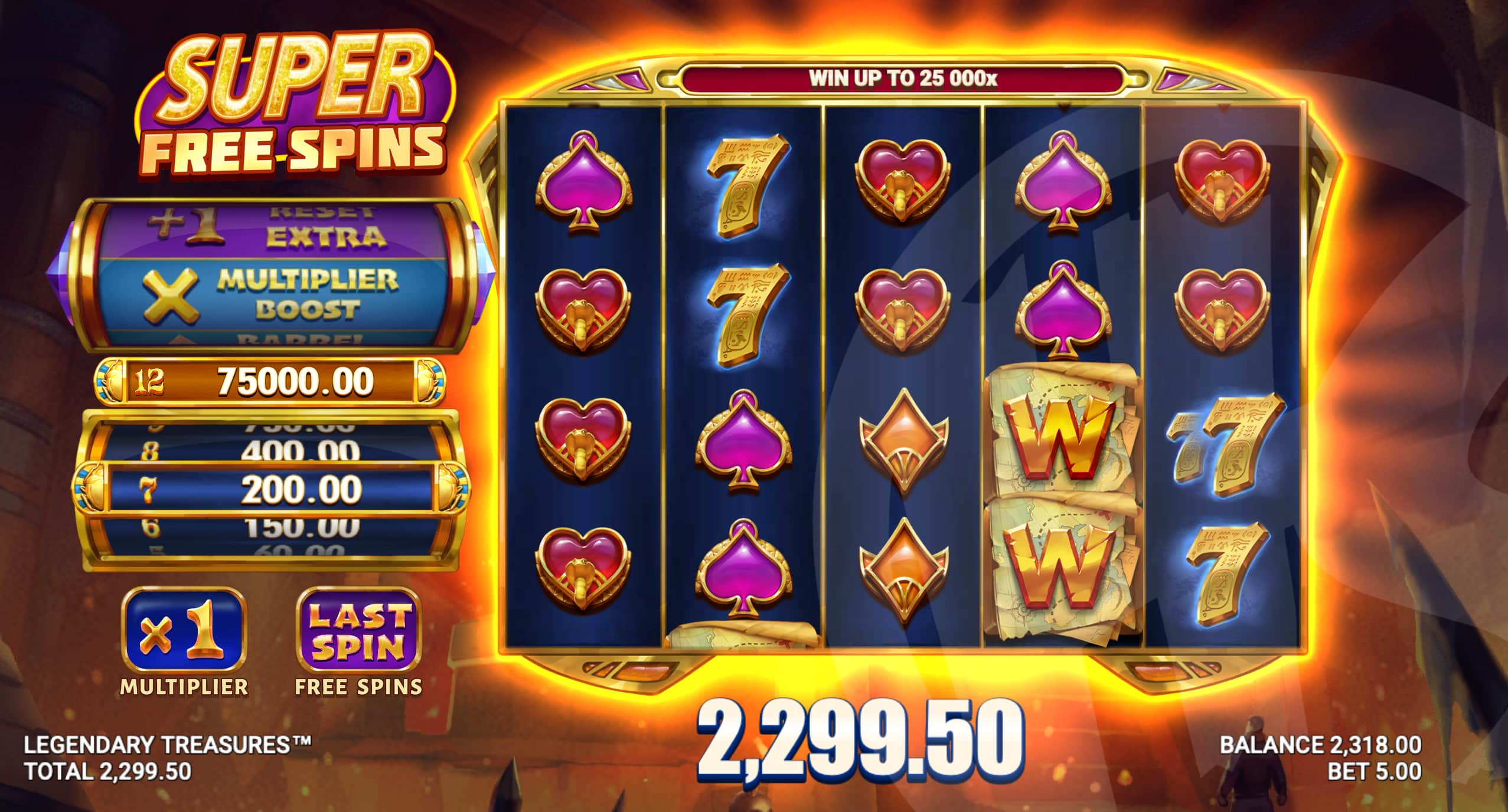 Legendary Treasures Super Free Spins