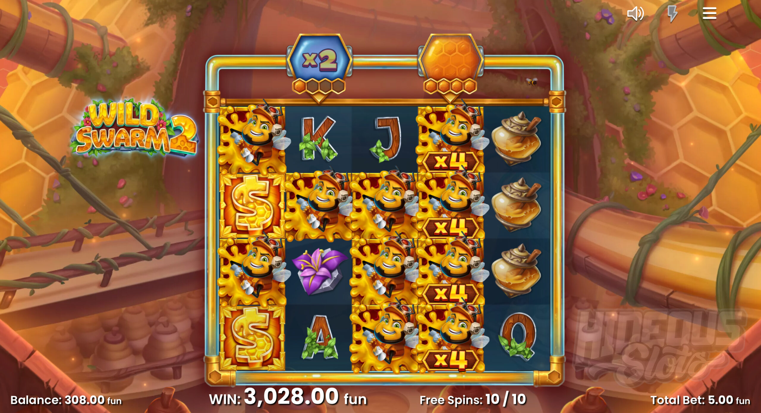 Wild Swarm 2 Free Spins Feature