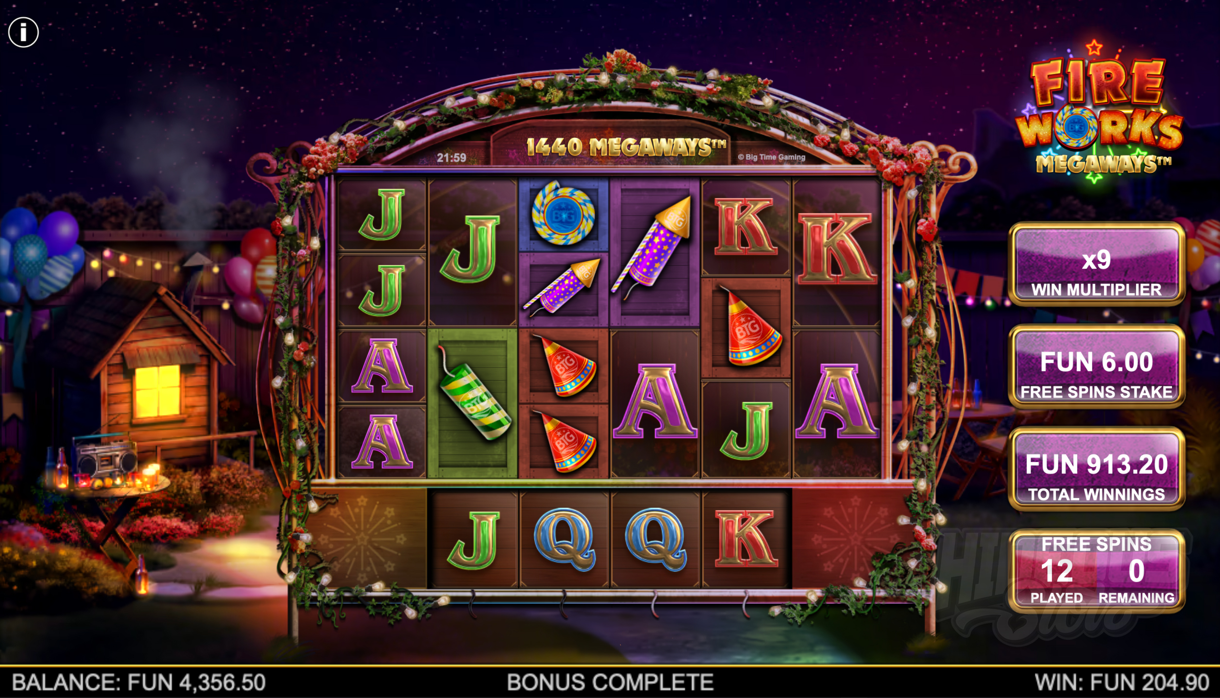 Fireworks Megaways Free Spins