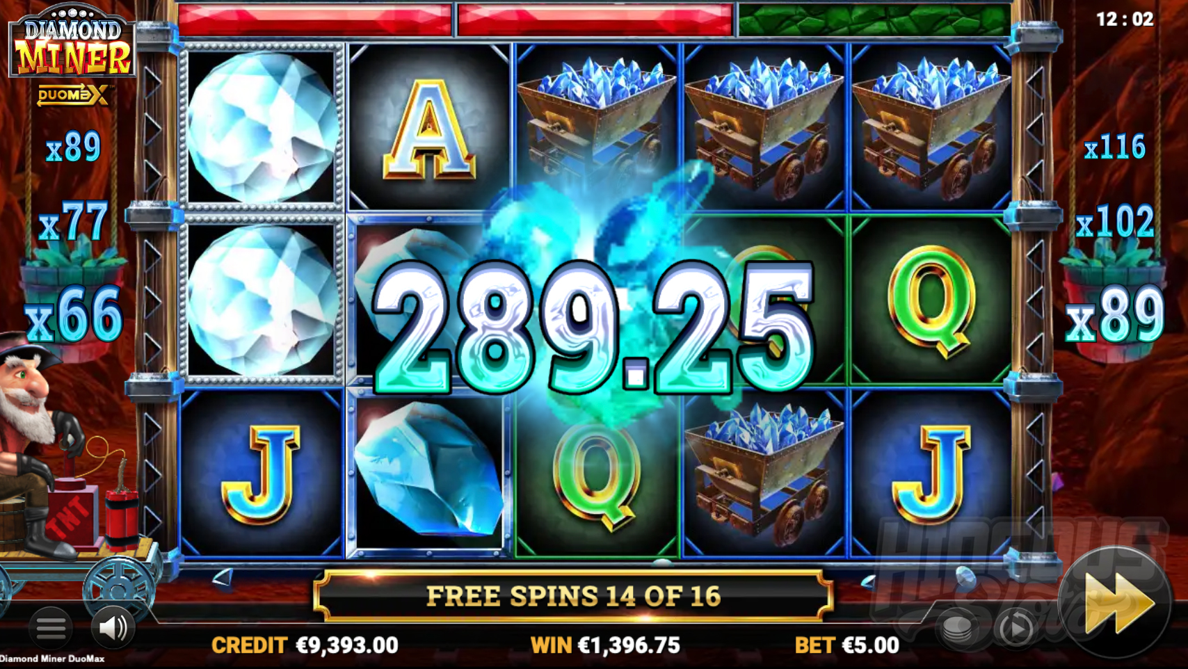 Diamond Miner DuoMax Free Spins