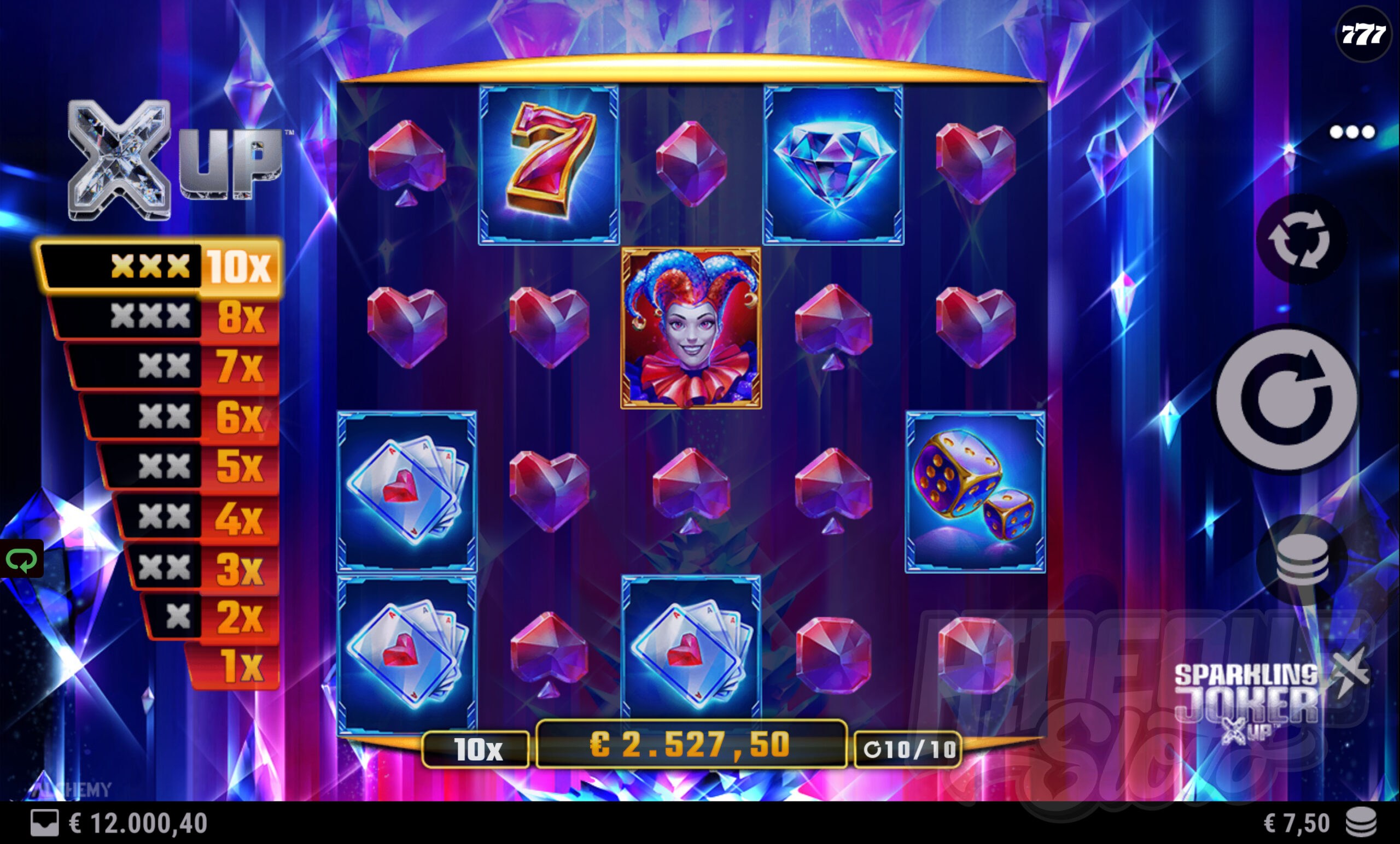 Sparkling Joker X UP Free Spins