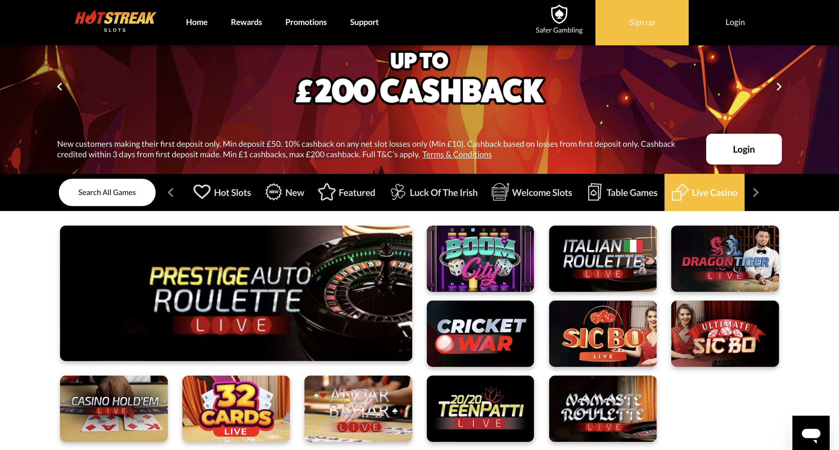 Hot Streak Live Casino