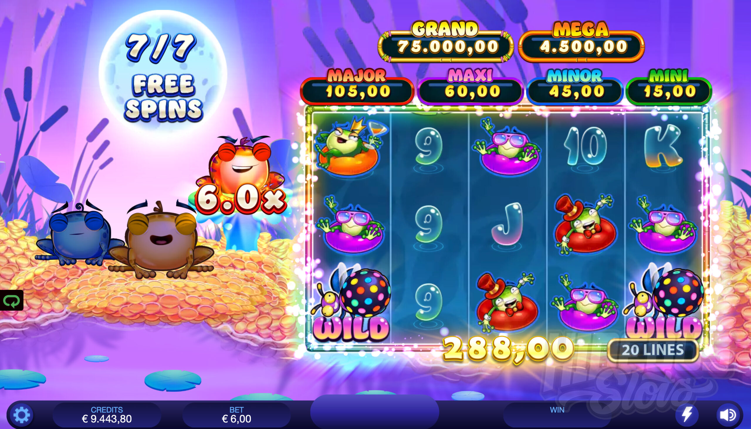 333 Fat Frogs Power Combo Multiplier Bonus Feature