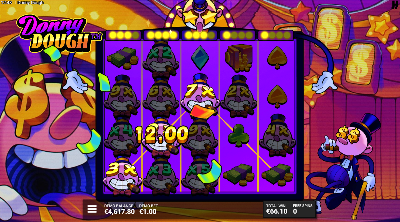 Collect winning Multi-Dough symbols during Strike Gold for potential big winning combinations!