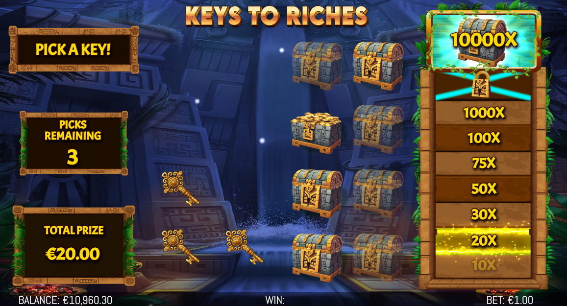 Choose the keys to fit the boxes in the Keys to Riches Bonus round